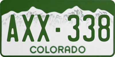 CO license plate AXX338