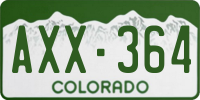 CO license plate AXX364