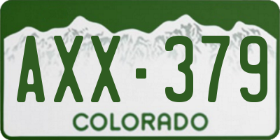 CO license plate AXX379