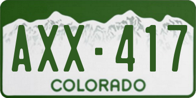 CO license plate AXX417