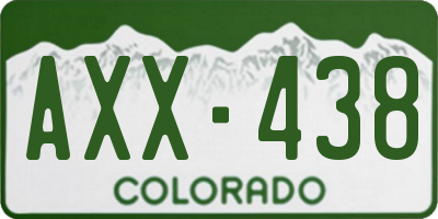 CO license plate AXX438