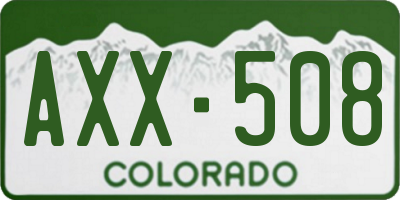 CO license plate AXX508
