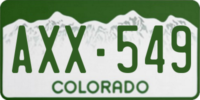 CO license plate AXX549
