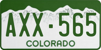 CO license plate AXX565