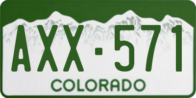 CO license plate AXX571