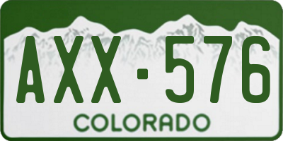 CO license plate AXX576