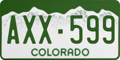 CO license plate AXX599