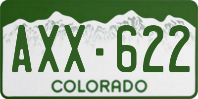 CO license plate AXX622