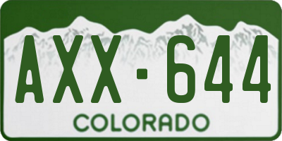 CO license plate AXX644
