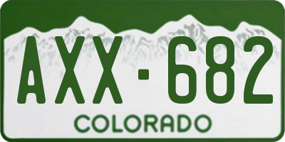 CO license plate AXX682