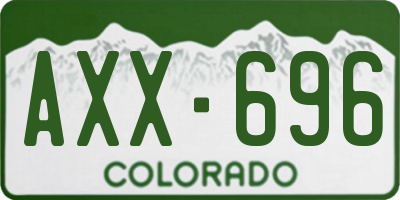 CO license plate AXX696