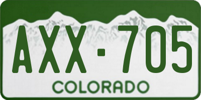 CO license plate AXX705