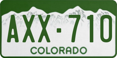 CO license plate AXX710