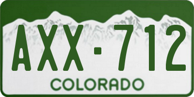 CO license plate AXX712