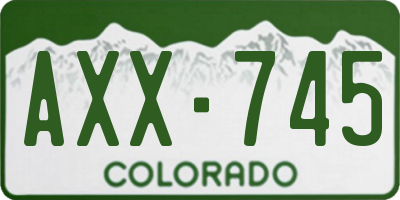 CO license plate AXX745