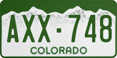 CO license plate AXX748