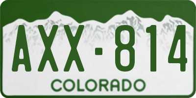 CO license plate AXX814
