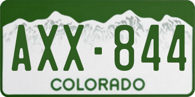 CO license plate AXX844