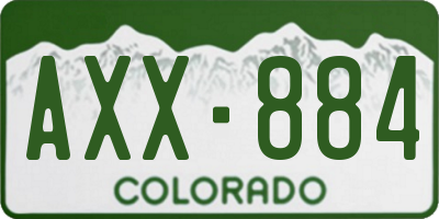 CO license plate AXX884