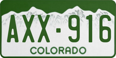 CO license plate AXX916