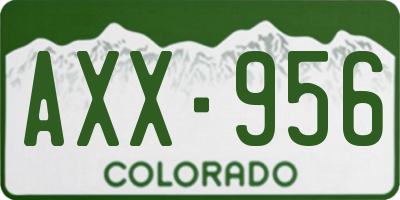 CO license plate AXX956