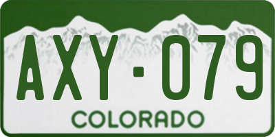 CO license plate AXY079