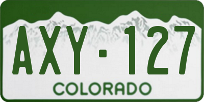 CO license plate AXY127