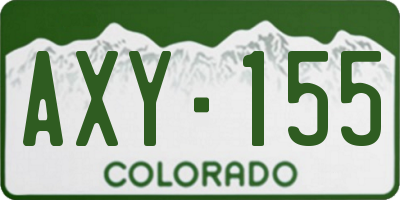 CO license plate AXY155