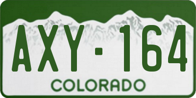CO license plate AXY164
