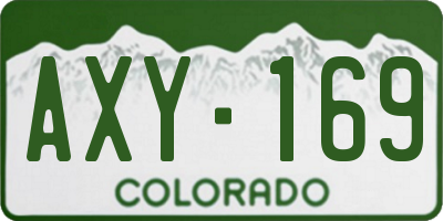 CO license plate AXY169