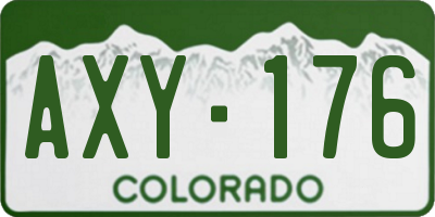 CO license plate AXY176