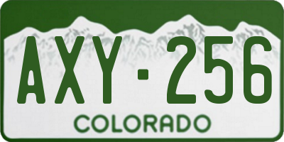 CO license plate AXY256
