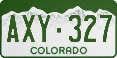 CO license plate AXY327