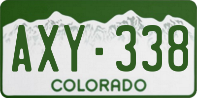 CO license plate AXY338