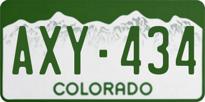 CO license plate AXY434