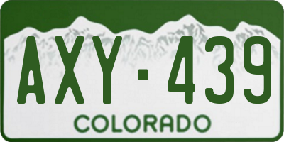 CO license plate AXY439