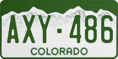 CO license plate AXY486