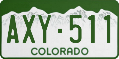 CO license plate AXY511