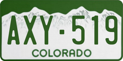 CO license plate AXY519