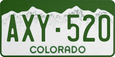 CO license plate AXY520
