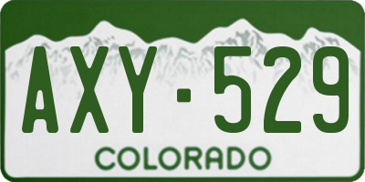 CO license plate AXY529