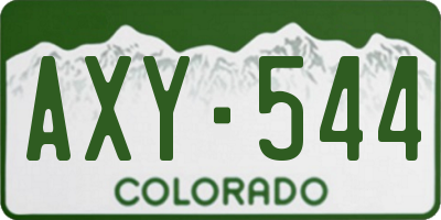 CO license plate AXY544