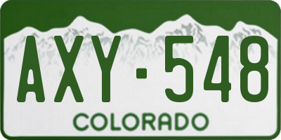 CO license plate AXY548