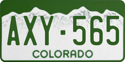 CO license plate AXY565