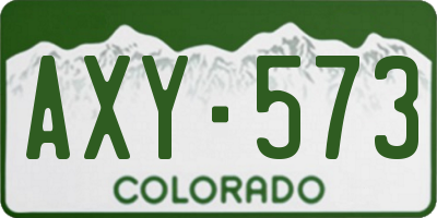 CO license plate AXY573