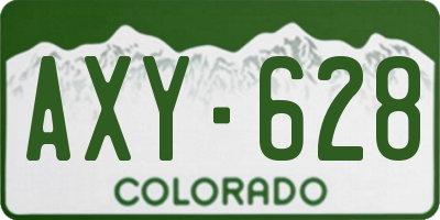 CO license plate AXY628
