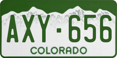CO license plate AXY656
