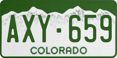 CO license plate AXY659