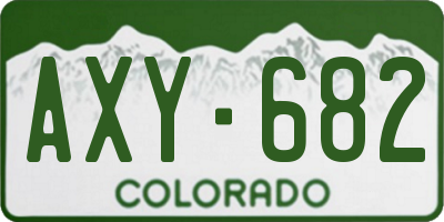 CO license plate AXY682