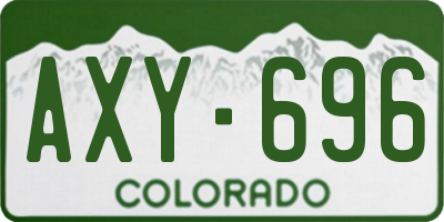 CO license plate AXY696